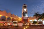 Palm Beach  Is A  Street With  Hotels And Restaurants In Aruba Stock Photo