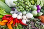 Fresh Fruits And Vegetables Stock Photo