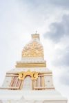 Chedi Prathat Panom With Cloudy Sky In Thailand Public Temple Stock Photo