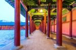 Gyeongbokgung Palace At Night In Seoul,korea Stock Photo