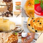 Fresh Dessert Cake Collage Stock Photo