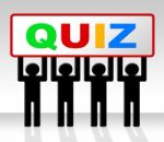 Exam Quiz Indicates Questions And Answers And Examination Stock Photo