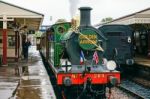 Golden Arrow At Sheffield Park Station East Sussex Stock Photo