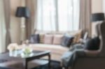 Blur Image Of Modern Living Room Stock Photo