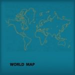 Hand Drawn World Map Stock Photo