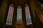 Stained Glass Window In St Vitus Cathedral In Prague Stock Photo