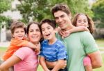 Piggyride Time, Kids Enjoying Stock Photo