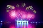 Seoul International Fireworks Festival In Korea Stock Photo