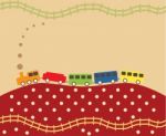 Vintage Steam Train Pattern Stock Photo