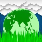 Global Word Represents Rural Planet And Worldly Stock Photo