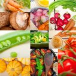 Hearthy Vegetables Collage Composition Stock Photo