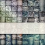 Collage Set Of Jeans Background With Blank For Text Stock Photo