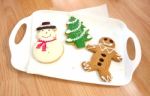 Christmas Tree, Snow Man, Ginger Bread, Cookie Stock Photo