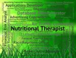 Nutritional Therapist Meaning Recruitment Nutriments And Clinicians Stock Photo