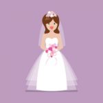 Girl In Bride Dress Stock Photo