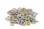 Recycle Aluminium Ring Pulls Stock Photo