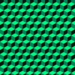 Green Geometric Volume Seamless Pattern Background 001 Stock Photo