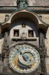 Astronomical Clock At The Old Town City Hall In Prague Stock Photo