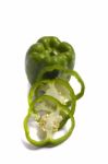 Green Bell Pepper Stock Photo