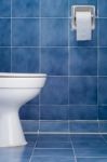 White Ceramic Sanitaryware In Bathroom Stock Photo