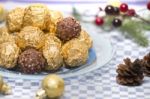 Chocolate Candy Balls Stock Photo