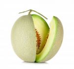 Cantaloupe Melon Isolated On The White Background Stock Photo