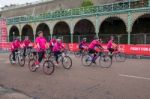 London To Brigton Cycle Ride To Raise Money For The British Hear Stock Photo