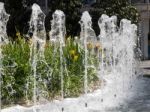 Granada, Andalucia/spain - May 7 : Fountain Surrounding The Monu Stock Photo