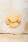 Heart Shaped Shortbread Valentine Cookies Stock Photo