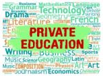 Private Education Indicates Non Government And Learning Stock Photo