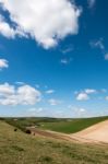 Scenic View Of The Rolling Sussex Countryside Stock Photo