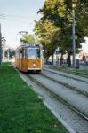 Tram In Budapest Stock Photo