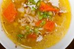 Syrian Barley Broth Soup Aleppo Style Stock Photo