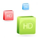 Hd Icon Set Stock Photo