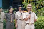 Student 11-12 Years Old, Scout Assembly, Teepangkorn Scout Camp In Samut Sakhon Thailand Stock Photo