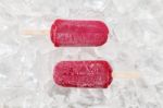 Red Grapes Popsicle Yummy Fresh Summer Fruit Sweet Dessert Stock Photo