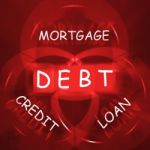 Mortgage Credit And Loan Displays Financial Debt Stock Photo