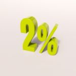 Percentage Sign, 2 Percent Stock Photo