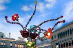 Arty Lights In St Mark's Square Venetian Hotel Las Vegas Stock Photo