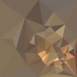 Dark Tan Brown Abstract Low Polygon Background Stock Photo