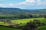 Scenic View Of The Undulating Countryside Of Somerset Stock Photo