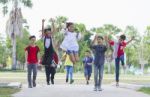 Happy Children In Playground Stock Photo