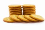 Round Crackers Stock Photo