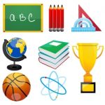 Education Icon Set Stock Photo