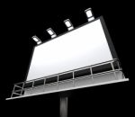 Blank Billboard Copyspace Shows Advertising Space Stock Photo