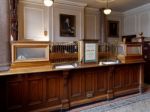 Stanley, County Durham/uk - January 20 : Old Bank Counter At The Stock Photo