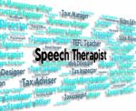 Speech Therapist Means Voice Therapists And Hiring Stock Photo