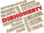 3d Imagen Dishonesty Concept Word Cloud Background Stock Photo