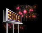 Billboard Advertising New Year 2015 Stock Photo