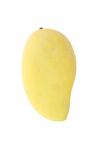 Whole Yellow Mango Fruit On White Background Stock Photo